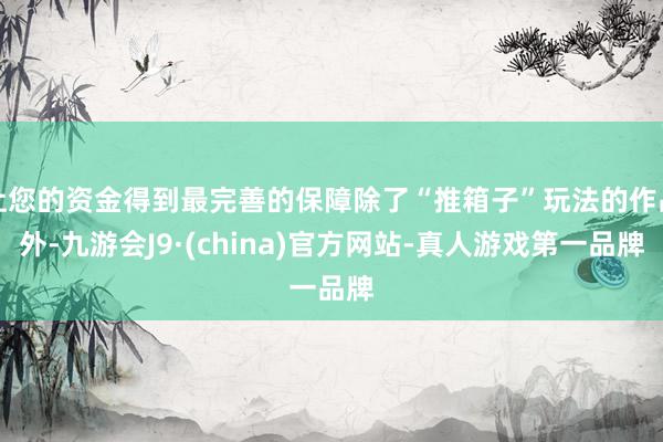 让您的资金得到最完善的保障除了“推箱子”玩法的作品外-九游会J9·(china)官方网站-真人游戏第一品牌