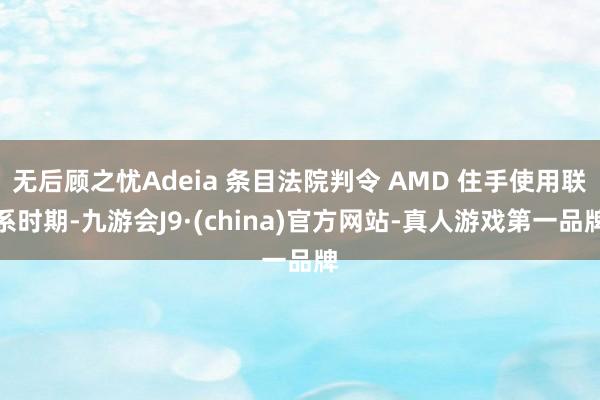 无后顾之忧Adeia 条目法院判令 AMD 住手使用联系时期-九游会J9·(china)官方网站-真人游戏第一品牌