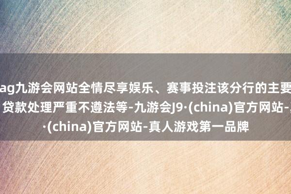 ag九游会网站全情尽享娱乐、赛事投注该分行的主要非法违章活动是：贷款处理严重不遵法等-九游会J9·(china)官方网站-真人游戏第一品牌