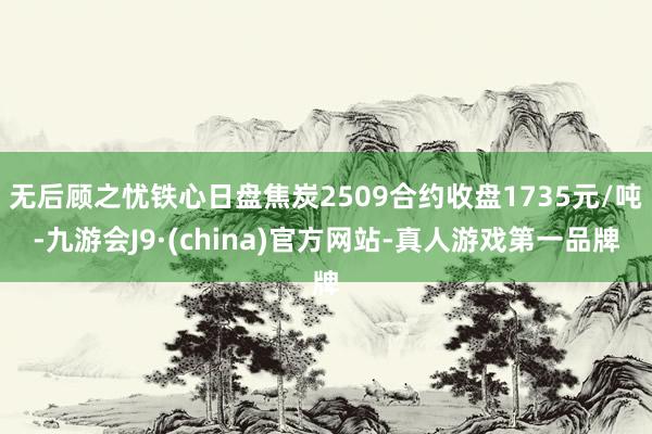 无后顾之忧铁心日盘焦炭2509合约收盘1735元/吨-九游会J9·(china)官方网站-真人游戏第一品牌