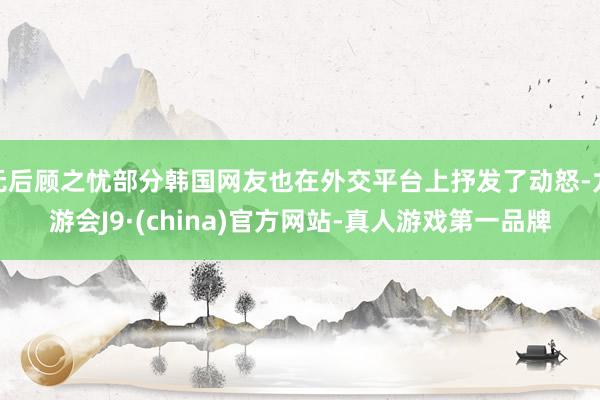 无后顾之忧部分韩国网友也在外交平台上抒发了动怒-九游会J9·(china)官方网站-真人游戏第一品牌
